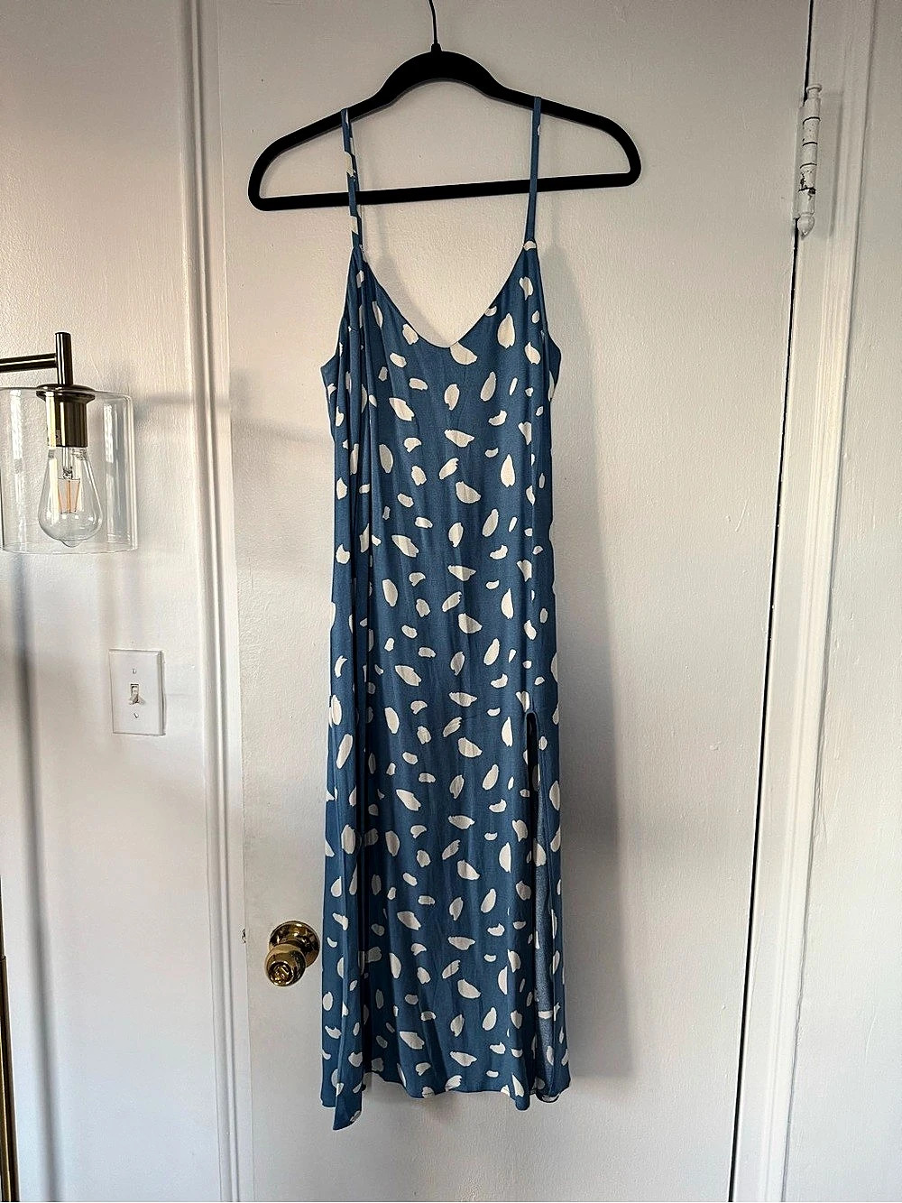 Reformation Crimini Midi Dress Blue & White Size 4